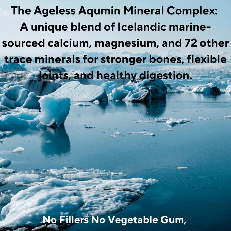 Icelandic ocean water source for the ageless mineral complex in our whey protein for age-related muscle loss