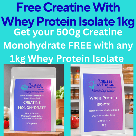 Whey Protein Isolate 1kg with FREE Creatine Monohydrate 500g BUNDLE